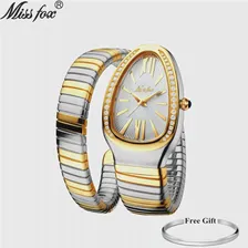🛍 Часы женские Miss Fox, кварцевые, водонепроницаемые, в форме змеи